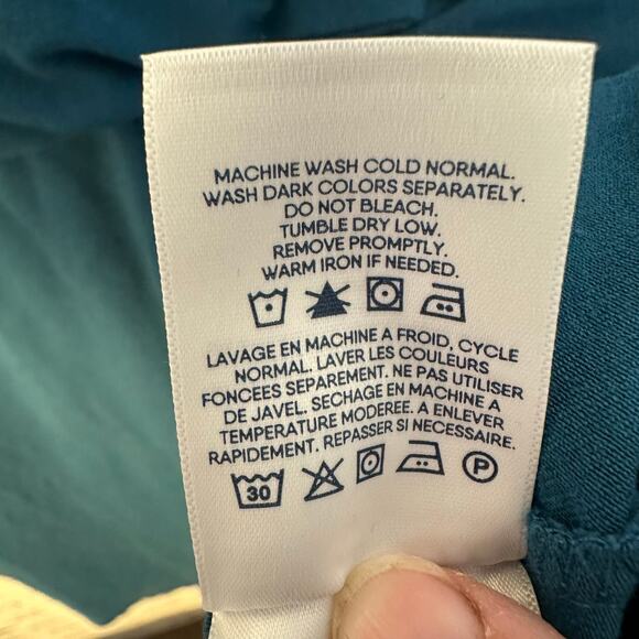 Lands end women’s dress pullover casual cap sleeve rushed front twist plus size - Picture 5 of 11